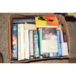 BOX OF BOOKS, NOVELS, ART INTEREST ETC