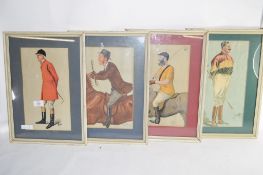 PRINTS OF HORSE RACING OR HUNTING CHARACTERS