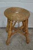 SMALL CANE WORK STOOL APPROX DIAM 14"