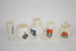 GROUP OF HERALDIC WARES BY GOSS AND ROYAL WORCESTER