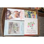 BOX OF BOOKS MAINLY ON GARDENING AND CATS