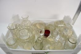 TRAY CONTAINING QTY OF KITCHEN GLASS WARES AND OTHER ITEMS