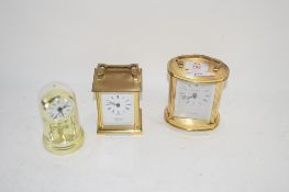 GROUP OF THREE CARRIDGE CLOCKS