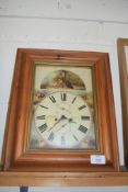 FRAMED WOODEN WALL CLOCK