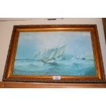 MARINE SCENE PRINT IN GILT FRAME