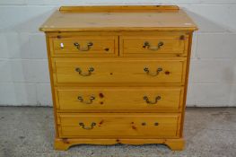 LATE 20TH CENTURY WAXED PINE CHEST OF DRAWERS APPROX WIDTH 98CM