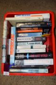 BOX OF MIXED BOOKS TO INCLUDE D-DAY TO BERLIN, STORM COMMAND ETC