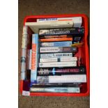 BOX OF MIXED BOOKS TO INCLUDE D-DAY TO BERLIN, STORM COMMAND ETC