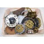 QTY OF WATCH PARTS AND A ALARM CLOCK
