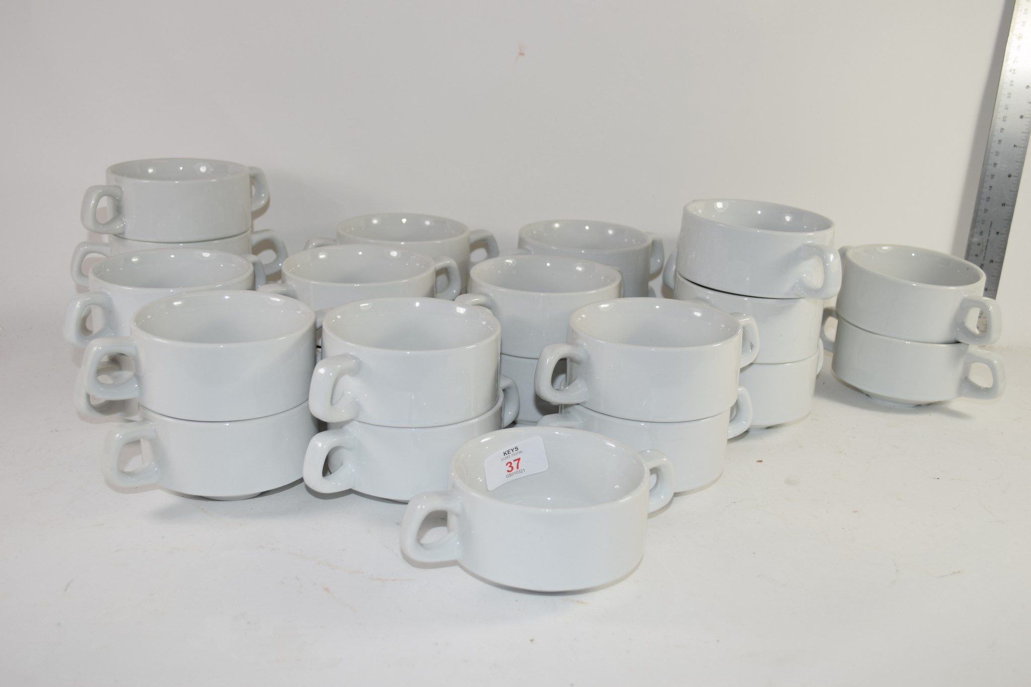 GROUP OF CERAMIC SOUP BOWLS