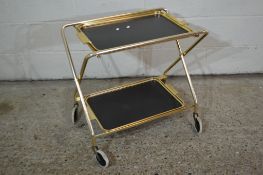 GILT METAL TEA TROLLEY APPROX WIDTH 67CM