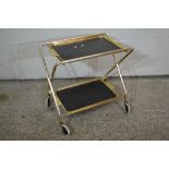 GILT METAL TEA TROLLEY APPROX WIDTH 67CM