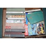 BOX OF BOOKS MAINLY HARDBACK TITLES, JACK HAWKINS ETC