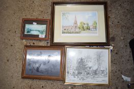 GROUP OF VARIOUS PRINTS IN WOODEN FRAMES