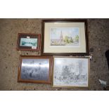GROUP OF VARIOUS PRINTS IN WOODEN FRAMES