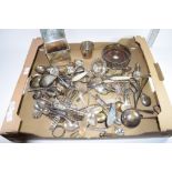 BOX QTY OF FLATWARE AND OTHER PLATED WARES