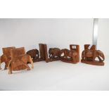 QTY OF BOOKENDS MODELED AS ELEPHANTS (3 PAIRS)