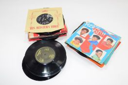 BOX QTY VARIOUS 7" RECORDS MOST APPEAR EC JUKE BOX INCLUDING HUMAN LEAGUE, HERMIT TO HERMIT ETC