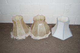 THREE VARIOUS LAMP SHADES