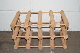 EIGHT HOLE WOODEN WINE RACK