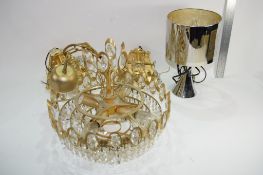 BOX GILT FINISH CHANDELIER STYLE CEILING LIGHT FITTING ETC