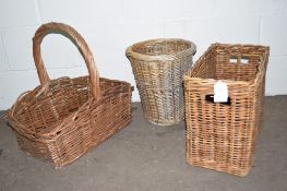 THREE VARIOUS BASKETS