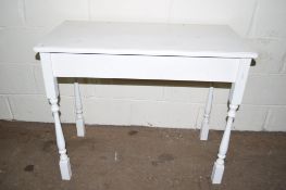 WOODEN PAINTED SIDETABLE APPROX 90 X 45CM