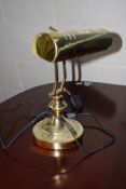 MODERN BRASS BANKERS TYPE LAMP