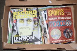 QTY VARIOUS RECORD COLLECTOR SPORTS MAGAZINES AND OTHER COLLECTABLE MAGAZINES