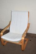 LATE 20TH CENTURY BENTWOOD ARMCHAIR WIDTH APPROX 68CM