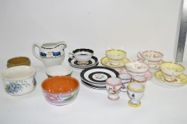 QTY OF VARIOUS CERAMICS INCLUDING ROYAL GRAFTEN CUPS AND SAUCERS ETC