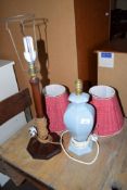 TWO VARIOUS TABLE LAMPS