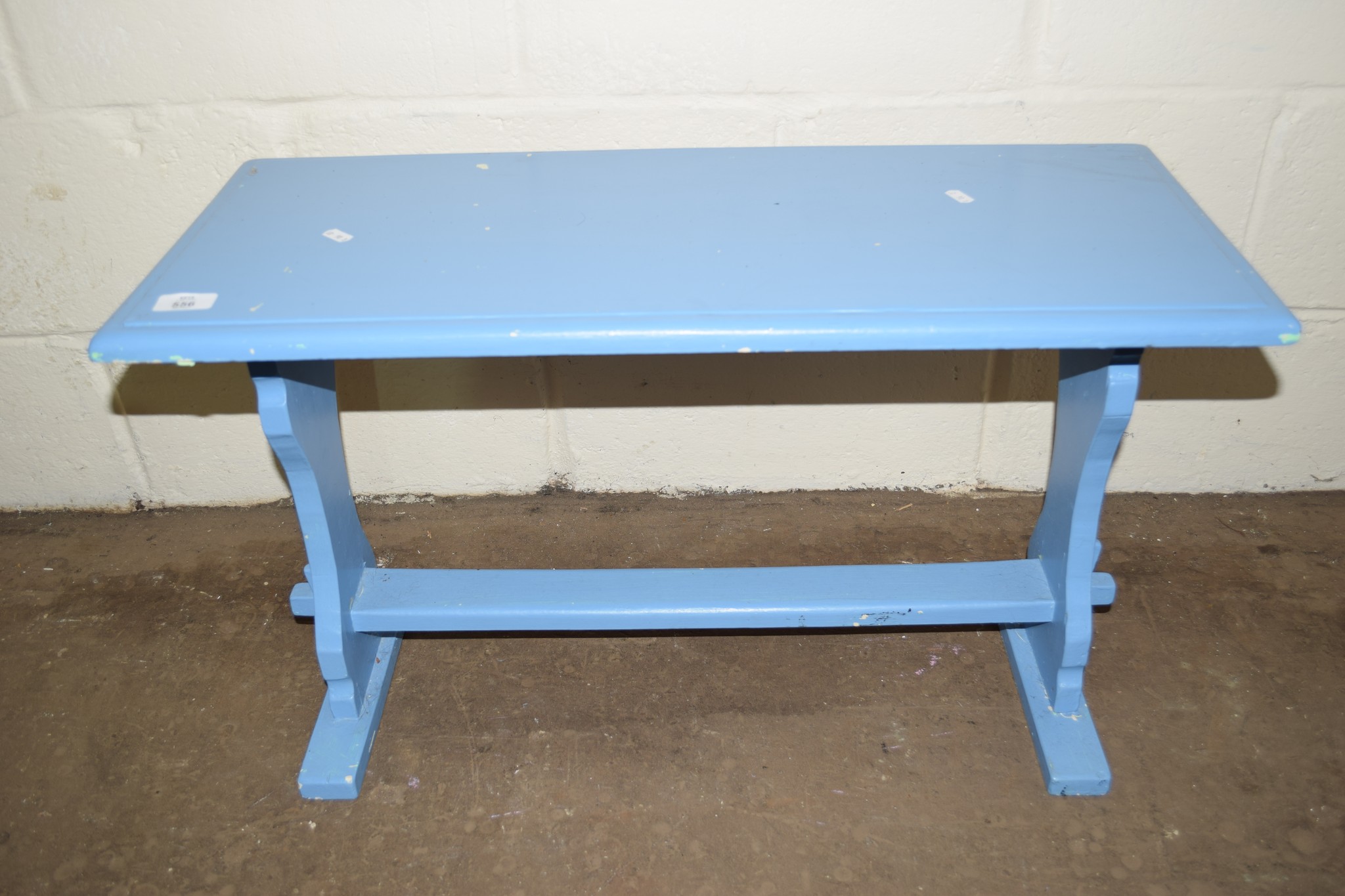 SMALL PAINTED WOODEN TABLE APPROX 75 X 33CM