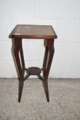 SMALL INLAID PLANT STAND, APPROX 32CM SQUARE