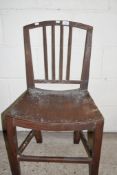 RUSTIC STYLE WOODEN CHAIR, HEIGHT APPROX 89CM