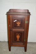 SMALL STAINED WOOD POT CUPBOARD, WIDTH APPROX 38CM