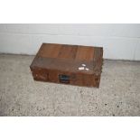 SMALL PINE WORK BOX OR TOOL BOX FITTED WITH TWO DRAWERS, APPROX 53 X 32CM