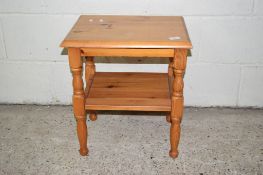 SMALL PINE SIDE TABLE, APPROX 45 X 35CM
