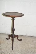 SMALL CARVED WINE TABLE, APPROX 30CM DIAM
