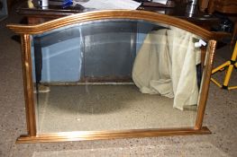 LARGE AND IMPRESSIVE GILT FRAMED OVERMANTEL MIRROR, WIDTH APPROX 121CM