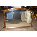 LARGE AND IMPRESSIVE GILT FRAMED OVERMANTEL MIRROR, WIDTH APPROX 121CM