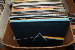 BOX CONTAINING LPS, POP MUSIC