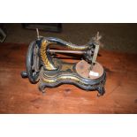 HAND OPERATED SEWING MACHINE, LENGTH APPROX 35CM