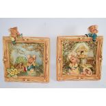 PAIR OF DECORATIVE PLAQUES