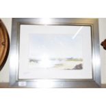 WATERCOLOUR OF MORSTON CREEK IN SILVER FRAME