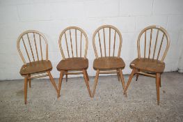 SET OF FOUR STICK BACK KITCHEN CHAIRS, HEIGHT APPROX 97CM