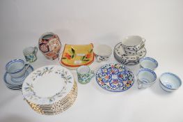 CERAMIC ITEMS INCLUDING ROYAL DOULTON YORKTOWN CUPS AND SAUCERS, SIDE PLATES BY ROYAL ALBERT IN