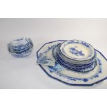 GROUP OF BLUE AND WHITE CERAMICS INCLUDING LARGE ROYAL DOULTON NORFOLK SERVING DISH, NORFOLK