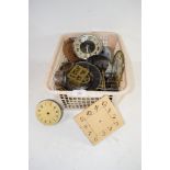 SMALL PLASTIC TRAY CONTAINING WATCH PARTS, CLOCK PARTS