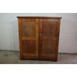 MID 20TH CENTURY OAK TALLBOY WITH FITTED INTERIOR COMPRISING FIVE SHELVES, WIDTH APPROX 111CM